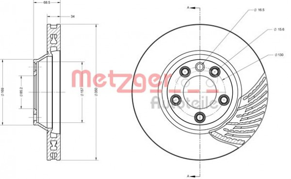 METZGER 6110592 - Bremsscheibe