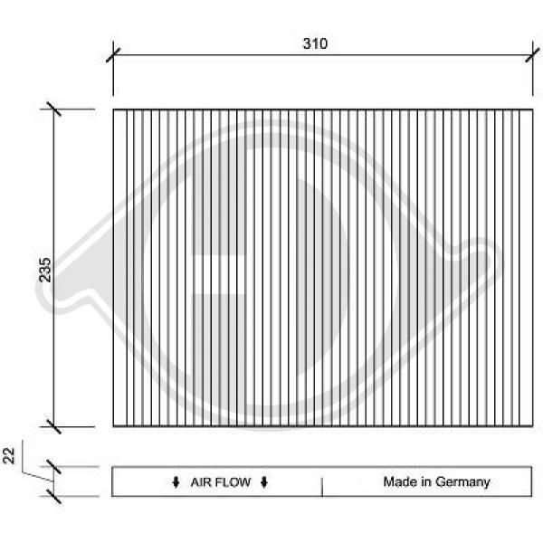 DIEDERICHS DCI1132 - Filter, Innenraumluft