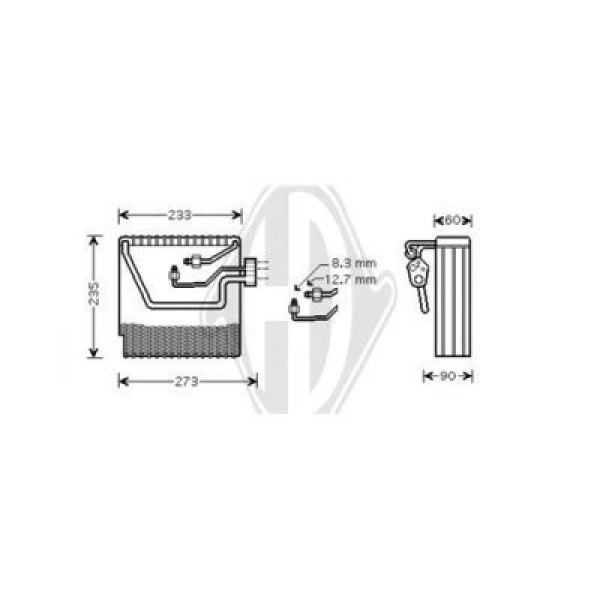 DIEDERICHS DCV1140 - Verdampfer, Klimaanlage