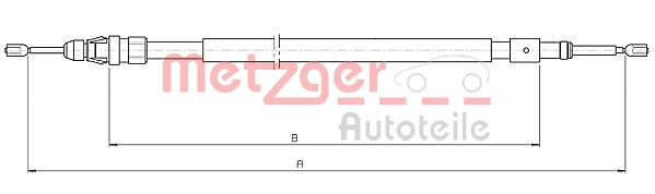 METZGER 10.4523 - Seilzug, Feststellbremse