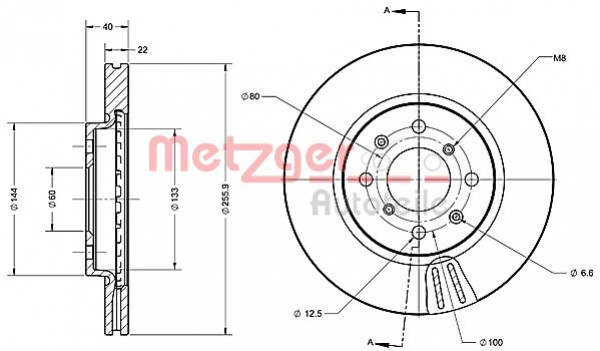 METZGER 6110603 - Bremsscheibe