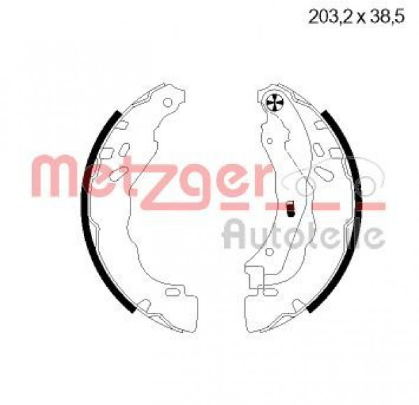 METZGER MG 124 - Bremsbackensatz