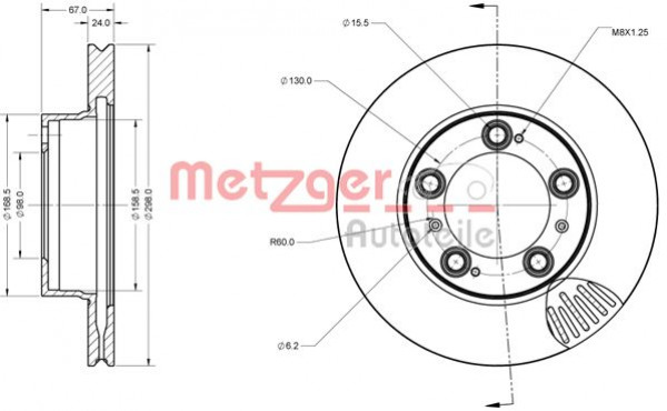 METZGER 6110477 - Bremsscheibe
