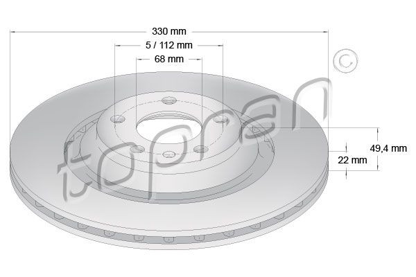 TOPRAN 110424 - Bremsscheibe