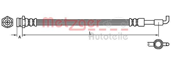 METZGER 4110880 - Bremsschlauch