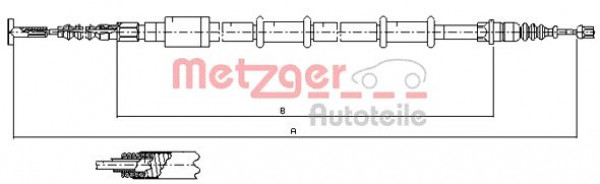 METZGER 441.3 - Seilzug, Feststellbremse