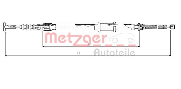 METZGER 631.11 - Seilzug, Feststellbremse