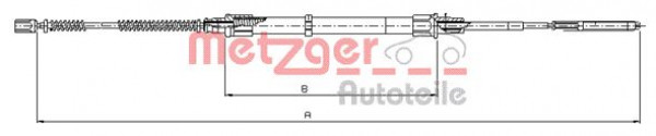 METZGER 10.7493 - Seilzug, Feststellbremse