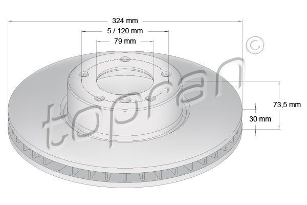 TOPRAN 500576 - Bremsscheibe