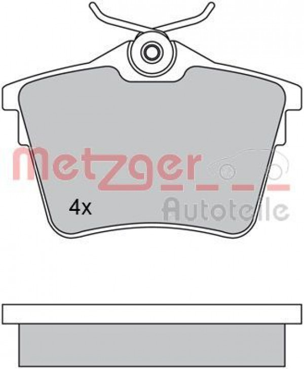 METZGER 1170269 - Bremsbelagsatz, Scheibenbremse