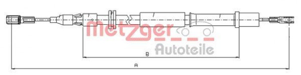 METZGER 10.9832 - Seilzug, Feststellbremse