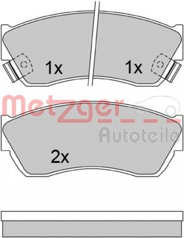 METZGER 1170625 - Bremsbelagsatz, Scheibenbremse