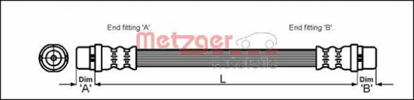 METZGER 4110340 - Bremsschlauch