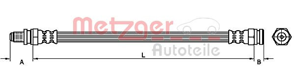 METZGER 4114090 - Bremsschlauch
