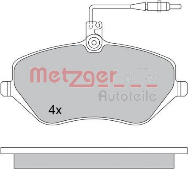 METZGER 1170346 - Bremsbelagsatz, Scheibenbremse