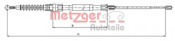 METZGER 10.7518 - Seilzug, Feststellbremse