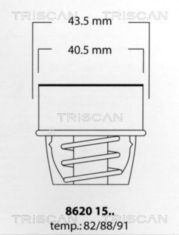 TRISCAN 86201582 - Thermostat, Kühlmittel