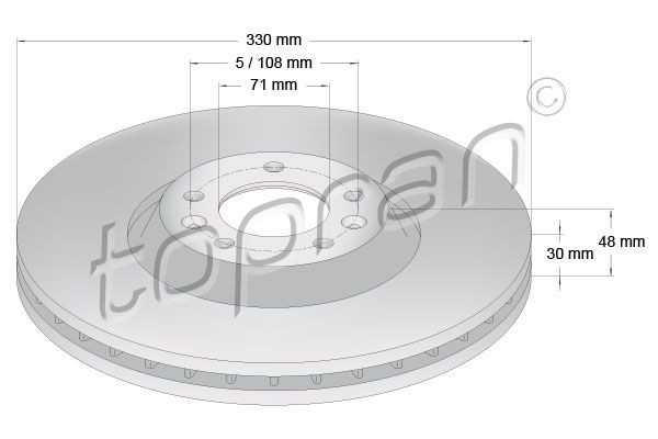 TOPRAN 722459 - Bremsscheibe