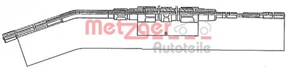 METZGER 10.425 - Seilzug, Feststellbremse