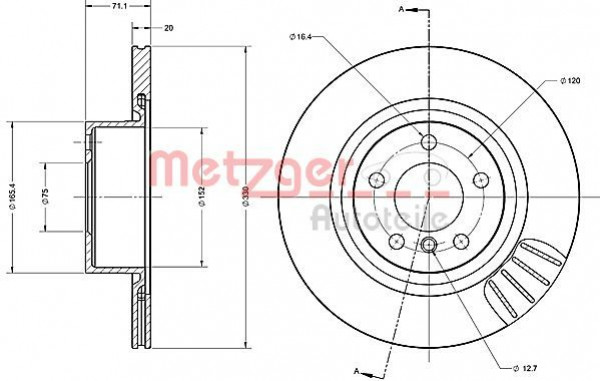 METZGER 6110719 - Bremsscheibe