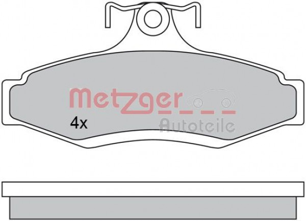 METZGER 1170581 - Bremsbelagsatz, Scheibenbremse