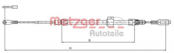 METZGER 10.9884 - Seilzug, Feststellbremse
