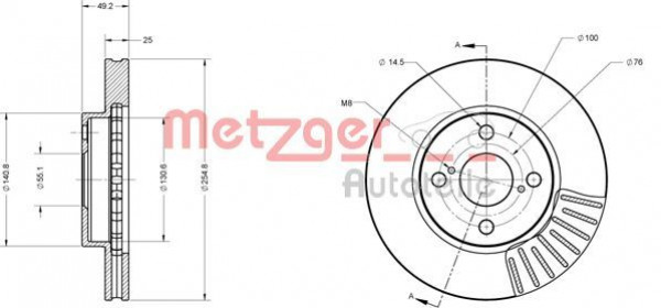 METZGER 6110167 - Bremsscheibe