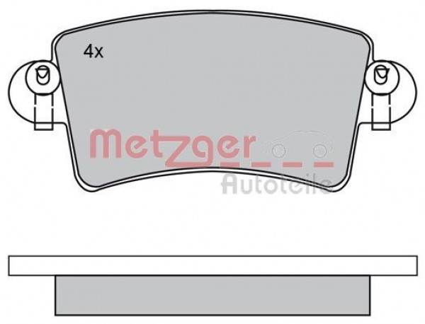 METZGER 1170171 - Bremsbelagsatz, Scheibenbremse
