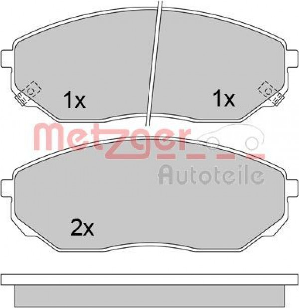 METZGER 1170297 - Bremsbelagsatz, Scheibenbremse