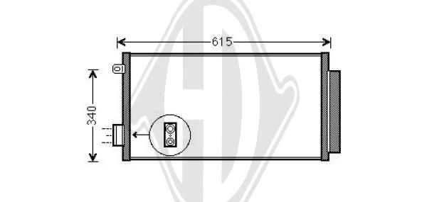 DIEDERICHS DCC1637 - Kondensator, Klimaanlage