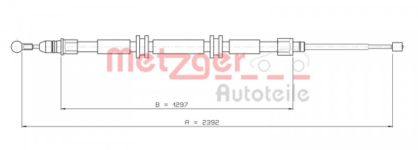 METZGER 11.6686 - Seilzug, Feststellbremse
