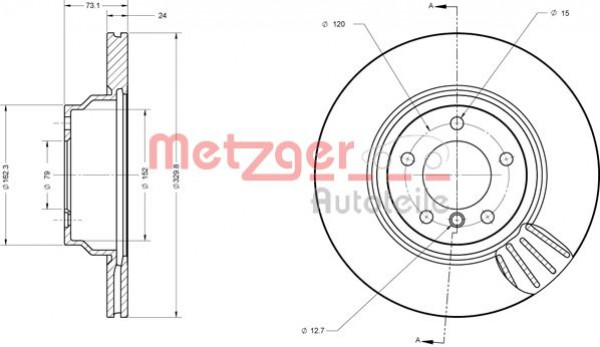 METZGER 6110401 - Bremsscheibe