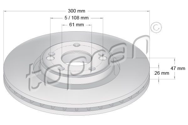 TOPRAN 700645 - Bremsscheibe