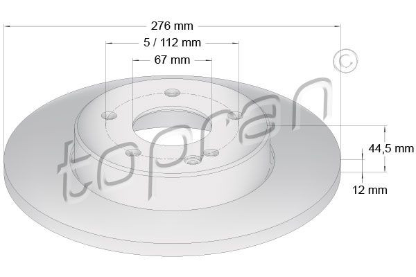TOPRAN 407770 - Bremsscheibe