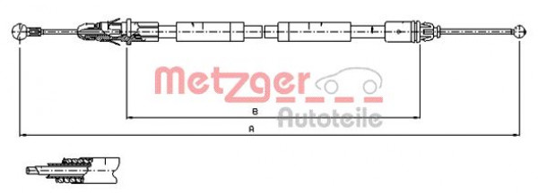 METZGER 11.6805 - Seilzug, Feststellbremse
