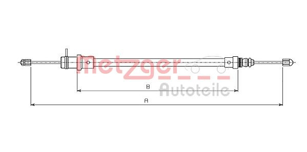 METZGER 491.1 - Seilzug, Feststellbremse