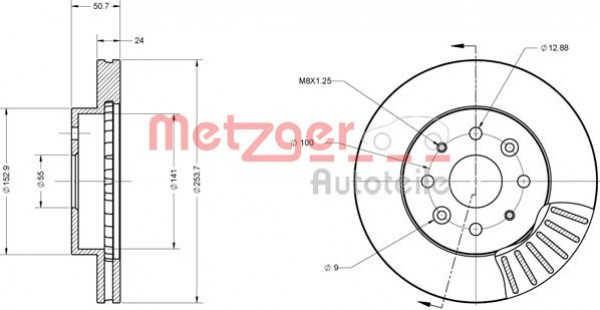 METZGER 6110538 - Bremsscheibe