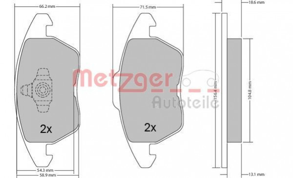 METZGER 1170211 - Bremsbelagsatz, Scheibenbremse