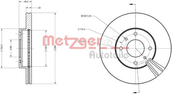 METZGER 6110066 - Bremsscheibe