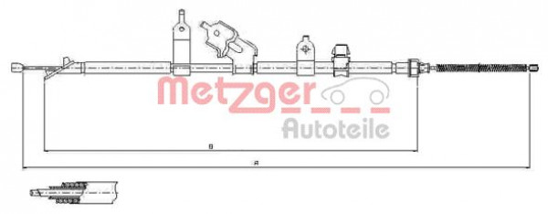 METZGER 17.1081 - Seilzug, Feststellbremse