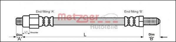 METZGER 4113239 - Bremsschlauch