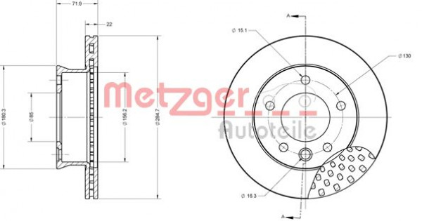 METZGER 6110676 - Bremsscheibe