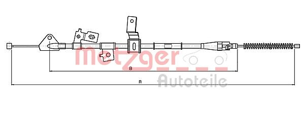 METZGER 17.5070 - Seilzug, Feststellbremse