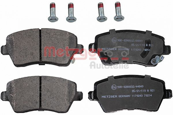 METZGER 1170243 - Bremsbelagsatz, Scheibenbremse