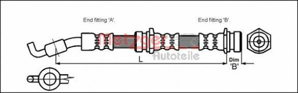 METZGER 4114061 - Bremsschlauch