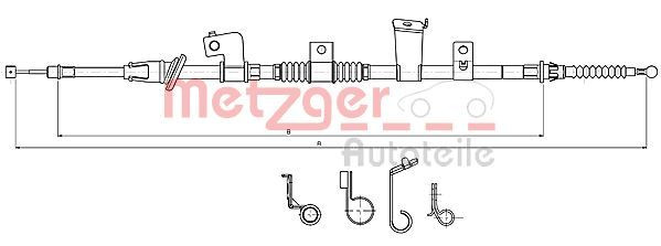 METZGER 17.2301 - Seilzug, Feststellbremse