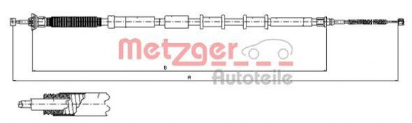 METZGER 12.0717 - Seilzug, Feststellbremse