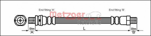 METZGER 4112507 - Bremsschlauch
