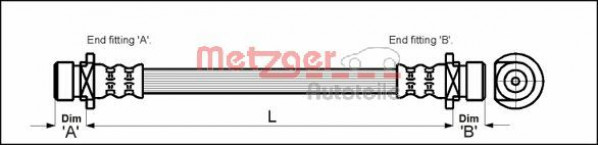 METZGER 4113506 - Bremsschlauch