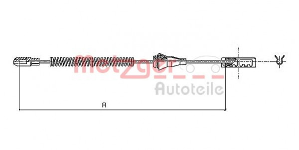 METZGER 11.5959 - Seilzug, Feststellbremse